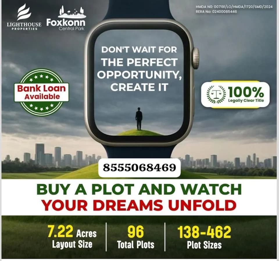 Foxkonn Central Park – Premium HMDA Approved Open Villa Plots